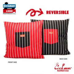 COOKMAN NbN} CUSHION POCKET COVER REVERSIBLE -STRIPE BLACK & RED-  cookman atfacc