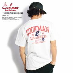 COOKMAN NbN} T-shirts College Logo -WHITE- Y TVc  TVc Xg[g cookman tVc atftps