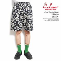 COOKMAN NbN} Chef Pants Short Hibiscus Black -BLACK- Y V[gpc V[c pc VFtpc Xg[g atfpts