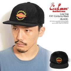 COOKMAN �N�b�N�}�� Low Cap FAT Corduroy Black -BLACK- �����Y �L���b�v �R�[�f�����C FATBURGER �R���{ �X�g���[�g atfcap