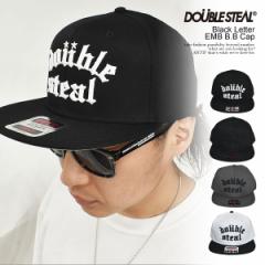 DOUBLE STEAL _uXeB[ Black Letter EMB B.B Cap Y Lbv x[X{[Lbv hJ Xg[g atfcap