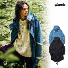 2023 ~ s\ 10{`11{ח\ glamb O Denim High Neck Mods Coat R[g  LZs atfjkt