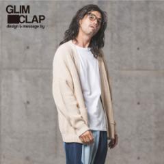 40%OFF SALE Z[ GLIMCLAP ONbv collar-less design cotton sweater cardigan  J[fBK  atftps