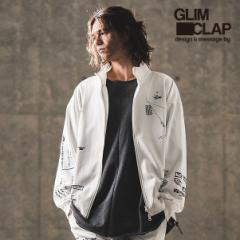 GLIMCLAP ONbv Hand writing-esque pattern stand zip jersey Y atfjkt