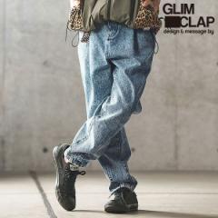 2024 t 3rd s\ 7{`{ח\ GLIMCLAP ONbv Chemical wash denim soft balloon silhouette pants atfpts