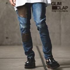 y 30%OFF SALE Z[z GLIMCLAP ONbv Patchwork design tight-fit denim pants Y pc atfpts