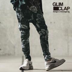 2023 t 2nd s\ 5{`6{ח\ GLIMCLAP ONbv Jersey fabric patterned pants-monochrome botanical patte