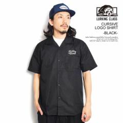 30%OFF SALE Z[ LURKING CLASS [LONX CURSIVE LOGO SHIRT -BLACK- Y Vc  I[vJ[ J݃Vc atftps