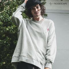 NOISESCAPE mCYXP[v Lightning embroidery design sweatshirt Y atftps