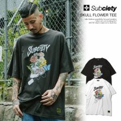 SUBCIETY TuTGeB SKULL FLOWER TEE subciety Y TVc  TEE Xg[g atftps