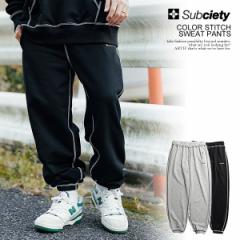 30OFF SALE Z[ SUBCIETY TuTGeB COLOR STITCH SWEAT PANTS subciety Y pc XEFbgpc Xg[g atfpts
