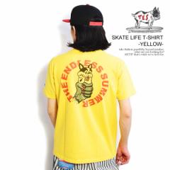 The Endless Summer GhXT}[ TES SKATE LIFE T-SHIRT -YELLOW- Y TVc  TES USRbg Xg[g atftps