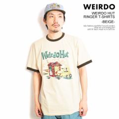 WEIRDO EBA[h WEIRDO HUT - RINGER T-SHIRTS -BEIGE- Y TVc  K[TVc AJW  atftps