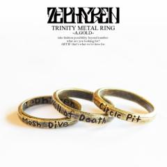 ZEPHYREN [t@ TRINITY METAL RING -A.GOLD- Y O w ANZT[ Xg[g zephyren atfacc