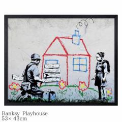 |X^[ CeA  Banksy oNV[ Playhouse  A[g|X^[ IBA-61740 530~430~32mm Ǌ| A[gpl A[