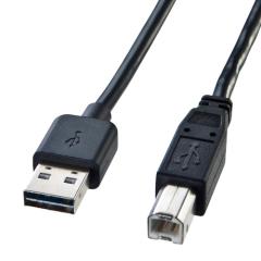 ���ʑ}���� USB�P�[�u�� 3m �u���b�N A-B�R�l�N�^ [KU-R3] 