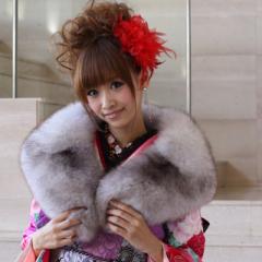 レンタル ファー ショール 成人式 結婚式 ブルーフォックスショール 白 