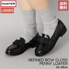 n^[ HUNTER yK戵̔XzRREFINED BOW GLOSS PENNY LOAFER t@Ch {E OX yj[ [t@[ fB[X I[V