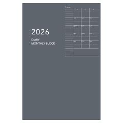 �y���[���֔����z�_�C�S�[ �蒠 2026�N �A�|�C���g�X�e�[�V���i���[ 1�����u���b�N ���^ A6�Ή� �O���[ E8146