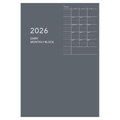 �y���[���֔����z�_�C�S�[ �蒠 2026�N �A�|�C���g�X�e�[�V���i���[ 1�����u���b�N ���^ B6�Ή� �O���[ E8148