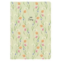 �y���[���֔����z�_�C�S�[ �蒠 2026�N �~�� MILL �}���X���[ 1�����u���b�N FLEURS B6 �O���[�� E7755