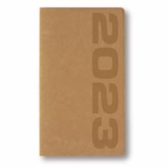 【メール便発送】ダイゴー 手帳 2023年 アポイント 1ヶ月ブロック 薄型 手帳サイズ ベージュ E1016