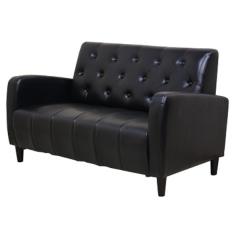 ソファー 〔2人掛け〕 合成皮革/合皮 肘付き ミッドセンチュリー風