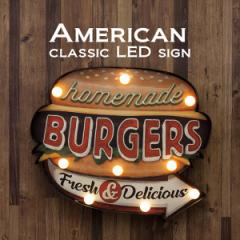 American Classic LED Sign AJNVbN BURGERS 2Zbg CgEƖ Ǌ|Cg ̑Ǌ|Cg GB60806 I[fB