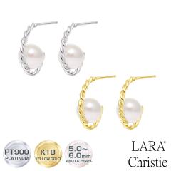 �s�A�X ���f�B�[�X ������^�� �p�[�� 5.0�`6.0mm 2�� PT900 K18 �n�[�t�t�[�v �c�C�X�g�f�U�C�� �����N���X�e�B�[