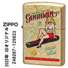 zippo �W�b�|�[���C�^�[  US�I���W�i��ZIPPO 2025 �K�[���� WHISKEY AND CIGAR �X�g���[�g�u���X �v�����g���H Z48267-125623  �I�C����