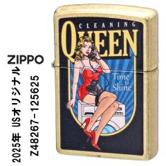 zippo �W�b�|�[���C�^�[ US�I���W�i��ZIPPO 2025 �K�[���� CLEANING QUEEN �X�g���[�g�u���X �v�����g���H Z48267-125625  �I�C�����C�^
