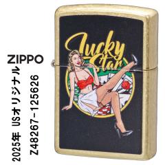 zippo �W�b�|�[���C�^�[ US�I���W�i��ZIPPO 2025 �K�[���� LUCKY STAR �X�g���[�g�u���X �v�����g���H Z48267-125626  �I�C�����C�^�[ ��