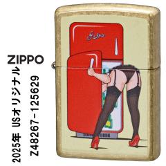 zippo �W�b�|�[���C�^�[ US�I���W�i��ZIPPO 2025 �s���i�b�v�K�[���� FRIDGE PINUP �X�g���[�g�u���X �v�����g���H Z48267-125629  �I�C