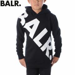 {[[ BALR. p[J[ XEFbg vI[o[ uh LbY TILTED LOGO HOODIE KIDS B10211 ubN