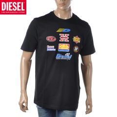 �f�B�[�[�� DIESEL T�V���c �����Y ���� �J�b�g�\�[ �N���[�l�b�N �u���b�N �� ���S �O���t�B�b�N �v�����g �R�b�g�� T-JUST-K1 A03825-0
