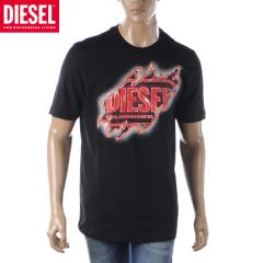 �f�B�[�[�� DIESEL T�V���c �����Y ���� �J�b�g�\�[ �N���[�l�b�N �u���b�N �� T-JUST-E43 A09754-0AAXJ ���S �v�����g �R�b�g�� �J�W��