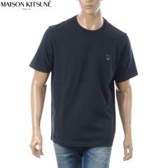 ���]���L�c�l MAISON KITSUNE T�V���c �����Y ����  MM00127KJ0118 �{�[���h �t�H�b�N�X�w�b�h �p�b�` �N���[�l�b�N �R�b�g�� �J�W���A��