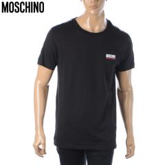 ���X�L�[�m MOSCHINO UNDERWEAR T�V���c �����Y ���� ���S �N���[�l�b�N �u���b�N ���S�e�[�v�f�U�C�� ���O�W���A���[ �J�W���A�� �X�|�[