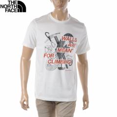 �U �m�[�X�t�F�C�X THE NORTH FACE T�V���c �����Y �u�����h �N���[�l�b�N ���� MEN�fS OUTDOOR S/S GRAPHIC TEE NF0A827J �z���C�g ���S