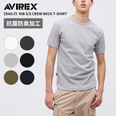 �A���B���b�N�X ����T�V���c AVIREX RIB S/S CREW NECK T-SHIRT (6143502) ���u ���� �N���[�l�b�N �f�C���[�E�F�A �����Y 7835934006 �l