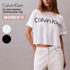 �J���o���N���C�� ���f�B�[�X ����T�V���c Calvin Klein ���S �O���t�B�b�N �N���b�v�h �{�N�V�[ T�V���c SS LOGO GRAPHIC CROPPED BOXY 