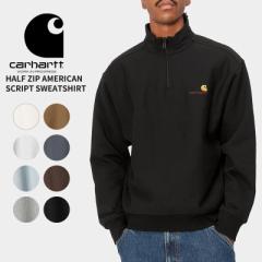 J[n[g _u[ACs[ Carhartt WIP HALF ZIP AMERICAN SCRIPT SWEATSHIRT i027014-2 Y gbvX [AA]