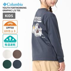 �R�����r�A �L�b�Y T�V���c Columbia  ���[�X�t�H�[�g���[�j���O�O���t�B�b�N�����O�X���[�uT�V���c Youth Fortmorning Graphic L/S Tee 