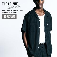 �N���C�~�[ �����Y �ڐG�⊴ �����V���c THE CRIMIE  �e�[���[�h�V���c �s���X�g���C�v �C�[�W�[�P�A TAILORED S/S SHIRT PIN STRIPE EAS