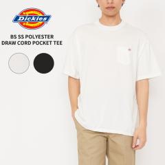 �f�B�b�L�[�Y �����Y �傫���T�C�Y ����T�V���c Dickies �h���[�R�[�h �|�P�b�gT�V���c BS SS POLYESTER DRAW CORD POCKET TEE 2L 3L 4L 