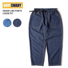 �O���b�v�X���j�[ �����Y ���C�h�e�[�p�[�h�p���c GRIP SWANY �f�j�����C�N �p���c ���[�Y�t�B�b�g  DENIM-LIKE PANTS LOOSE FIT �{�g��