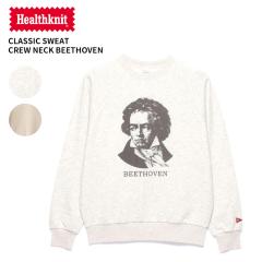 �w���X�j�b�g �����Y �v�����g �g���[�i�[ ���f�B�[�X Healthknit �N���V�b�N�X�E�F�b�g �N���[�l�b�N�����i�x�[�g�[�x���j �f�C���[�E�F