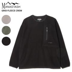 �}�i�X�^�b�V�� �����Y �t���[�X�g�b�v�X  MANASTASH �O���b�h �t���[�X �N���[ GRID FLEECE CREW �g�b�v�X 792-5230001