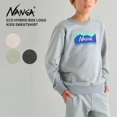�i���K �L�b�Y �g���[�i�[ NANGA �G�R�n�C�u���b�h �{�b�N�X���S �L�b�Y �X�E�F�b�g�V���c ECO HYBRID BOX LOGO KIDS SWEATSHIRT �g�b�v