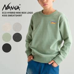 �i���K �L�b�Y �g���[�i�[ NANGA �G�R�n�C�u���b�h �~�j�{�b�N�X���S �L�b�Y �X�E�F�b�g�V���c ECO HYBRID MINI BOX LOGO KIDS SWEATSHIR